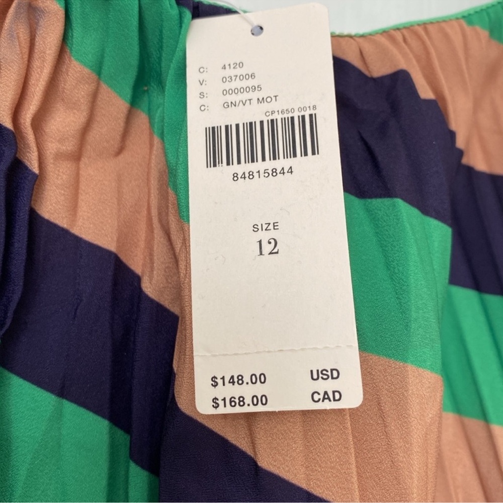 NWT Maeve by Anthropologie The Valerie Pleated Midi Skirt Size 12 - Picture 3 of 8